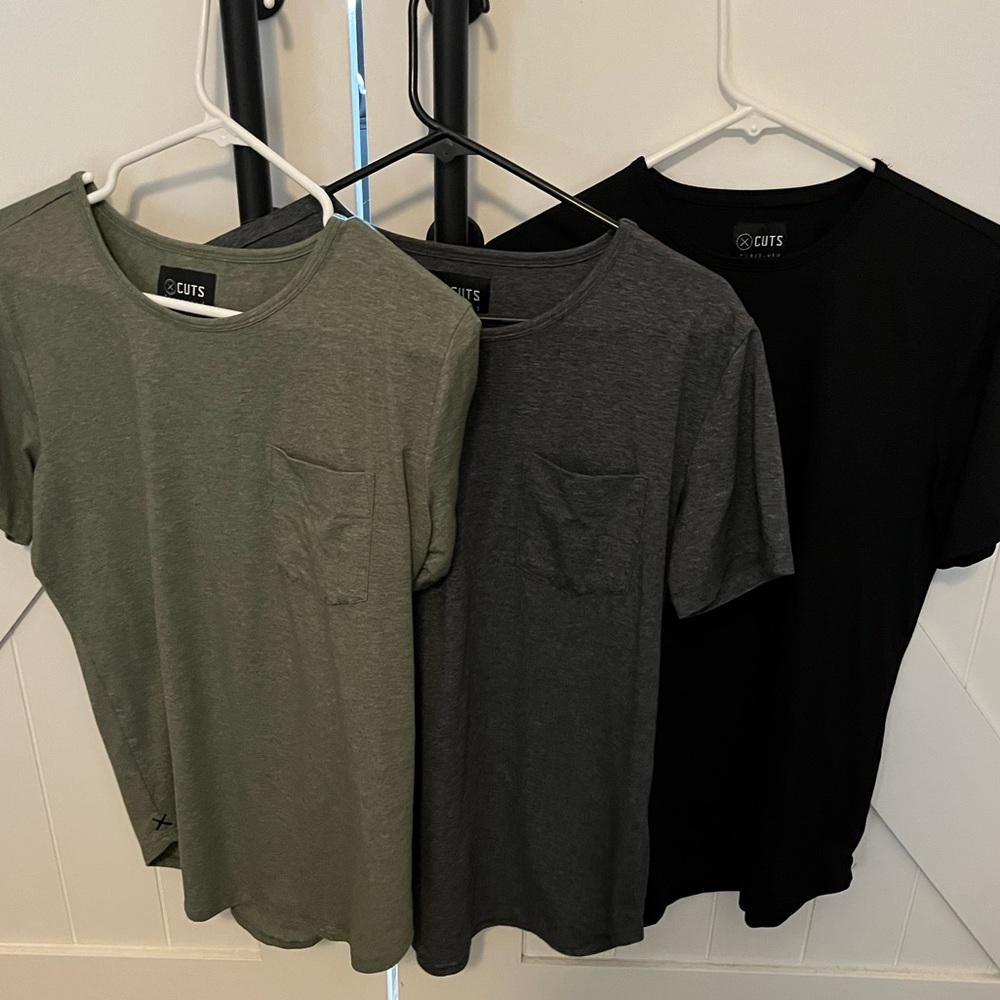 Cuts Clothing Drop Cut Curve Hem shirts